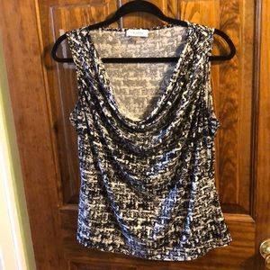 Calvin Klein Sleeveless Cowlneck Blouse